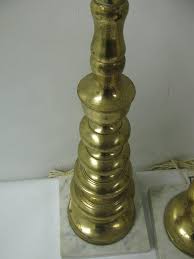 Pair of Mid-Century Modern Tapered Brass Table Lamps For Sale at 1stDibs | tall modern table lamps, tall table top lamps