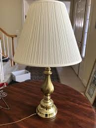 Lot 272-Medallion Lighting Corporation Brass Table Lamp | EstateSales.org