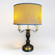 Vintage Plymouth Harlee Two Arm Table Lamp Wood And Brass ...