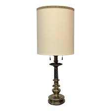Mid 20th Century Stiffel Cast Brass Table Lamp | Chairish