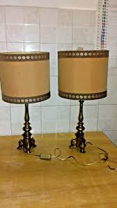 Antique Pair of Ecclesiastical Tripod Table Lamps Brass Old | eBay
