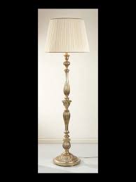 Classic floor lamp in silver-gold leaf wood 1 light Esse 85 / t