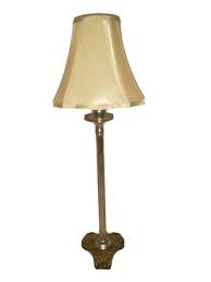 Vintage UTTERMOST Contemporary Metal Table Lamp Nickle w Gold Silk Shade | eBay