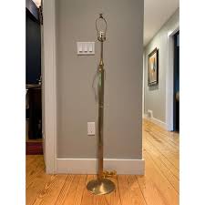 Vintage French Art Deco Brass Floor Lamp | Chairish