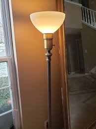 Mid 20th Century Torchiere Lamp in Brass and Alabaster ...