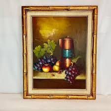 1970s Vintage Impressionist Still Life Oil Painting, Artist Signed, Framed. | Chairish