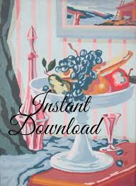Instant Download Vintage Paint by Number Completed "delicious Fruit" 10N4 Print Your Own Finished Painting - Etsy