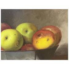 Cadurcis Plantagenet Ream Oil Painting, Still Life of Apples. For Sale at Ruby Lane