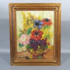 Micheline Cannaut-Utz, Vintage French Oil Painting, Bouquet of Roses, Signed | eBay
