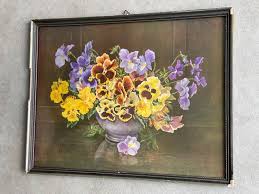 Vintage Margaret Lewington Still Life With Pansies - Etsy
