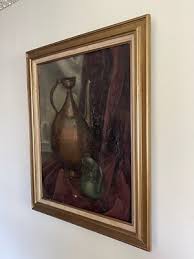 ANTIQUE MID CENTURY MODERN STILL LIFE IMPRESSIONIST OIL ...