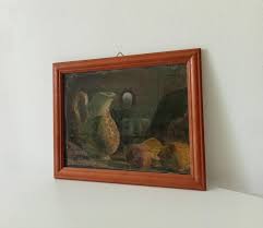 Old Painting on Cardboard Board Still Life Acrylic, Old ...