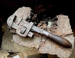 Buy Antique Stillson Iron Wrench Wood Handle Monkey Wrench Pipe Wrench Hudson Forge Co Made in USA Online in India - Etsy