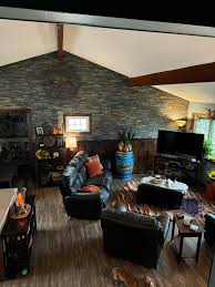 Wood or corrugated metal ceiling for a maximalist space?