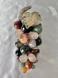 Vintage Polished Semi-Precious MultiColor Stones Grape ...