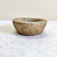 1920s Vintage Primitive Handmade Old Stone Mortar Decorative ...