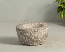Vintage Stone Mortar Stone Bowl (free Shipping) - Etsy