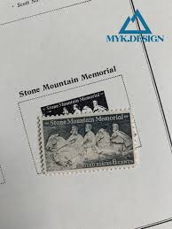 Stone Mountain Memorial, Georgia | 1970 | Vintage US Postage Stamps | Face Value 6 Cents | Scott 1408 | Davis, Lee, Jackson, Monument, South - Etsy