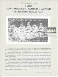 1408 6c Stone Mountain Stamp Poster- Unofficial Souvenir Page Folded MC | eBay