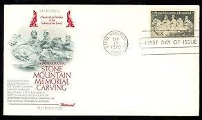 STONE MOUNTAIN CONFEDERACY CIVIL WAR LEE JACKSON DAVIS FLEETWOOD FDC 1970 UNAD | eBay