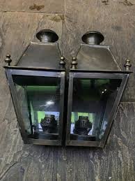 Pair of Copper Wall Lanterns For Sale at 1stDibs