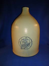 F. T. Wright & Son, Taunton, Massachusetts 5 Gallon Jug with Tiger #2752 | Doc's Crocks