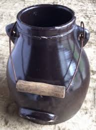 Nice Antique Country Primitive Brown Glazed Stoneware 4 ...