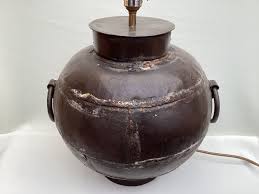 Vintage Handcrafted Artdeco Black /brown Metal Two Handles ...