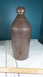 Vintage - BLOB TOP Dark brown STONEWARE BOTTLE, unmarked - VG | eBay