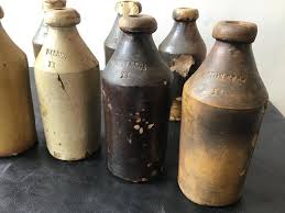 7 Antique Stoneware Gin Bottles at 1stDibs | antique stoneware bottles, old stoneware bottles, old clay bottles