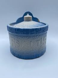 SALT GOOD LUCK WHIRLING LOGS Antique 1800s Stoneware Pottery ...