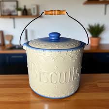 Blue and White Biscuit Jar - Etsy