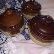 Set of 3 VTG Glazed Stoneware French Onion Soup Bowls with ...