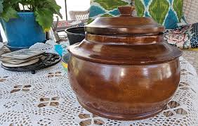 Antique wood buisquit barrel caddy storage canister England