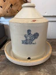 Vintage Stoneware Chicken Feeder - Etsy Australia