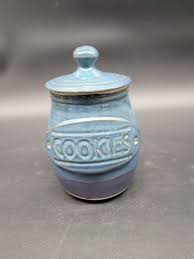 Vintage Jeff Ham Blue Cookie Jar Lighthouse Design Mauve ...