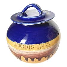 1990s Walt Glass Master Potter Drip Glaze Big Lidded Cookie ...