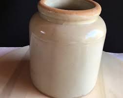 Vintage French Terre De Fer JAR, Stone Ware Pot. Made in PARIS. Great Condition. Pot a Gres - Etsy