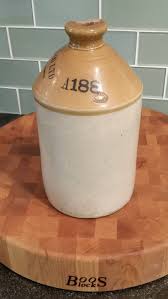 Antique English Hunt and Edmunds LTD Stoneware Flagon ...