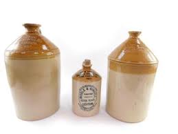 A group of T G Green Cornish blue and white banded Cornish ware, including a rolling pin, cereal bowls, plates, tea cups and saucers, and an egg cup. (qty)