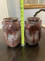 Set Of 2 Vintage Pottery Toyo Jug….Green/Brown Glaze | eBay