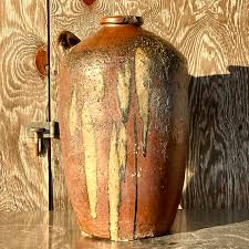 Vintage Asian Hand Painted Urn | Chairish