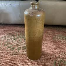 Antique Ceramic Brown Stoneware Gin Bottle Vintage Handmade | eBay