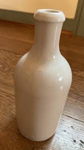 Vintage GERMAN MKM Stoneware Wine Bottle MAX KRUGER Stamped 0.71 off white | eBay