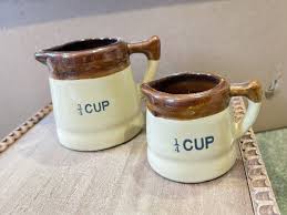 Primitive Ceramic Measuring Cups | eBay