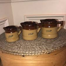 Kitchen | Vintage Pottery Measuring Cups | Poshmark