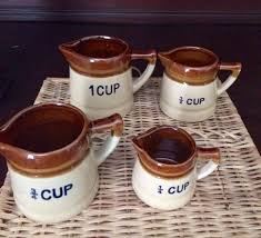 Interpur Measuring Cups Creamers (4) Glazed Pottery Five ...