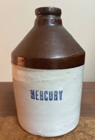 Vintage Mercury Medicine Bottle Stoneware Crock Jug 6" Tall x 3.5" Diameter | eBay Australia