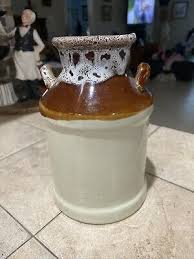 Stoneware Pottery Milk Jug Medium Size 7” X4” Brown Beige ...