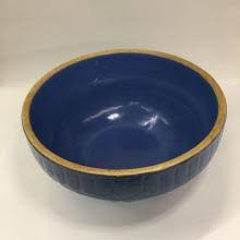 Sold at Auction: Blue Stoneware Mixing Bowl